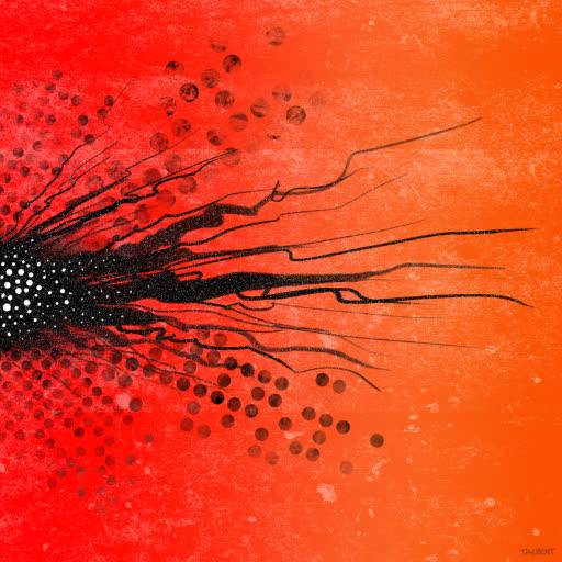 Abstract hand-drawn imagery with industrial feel