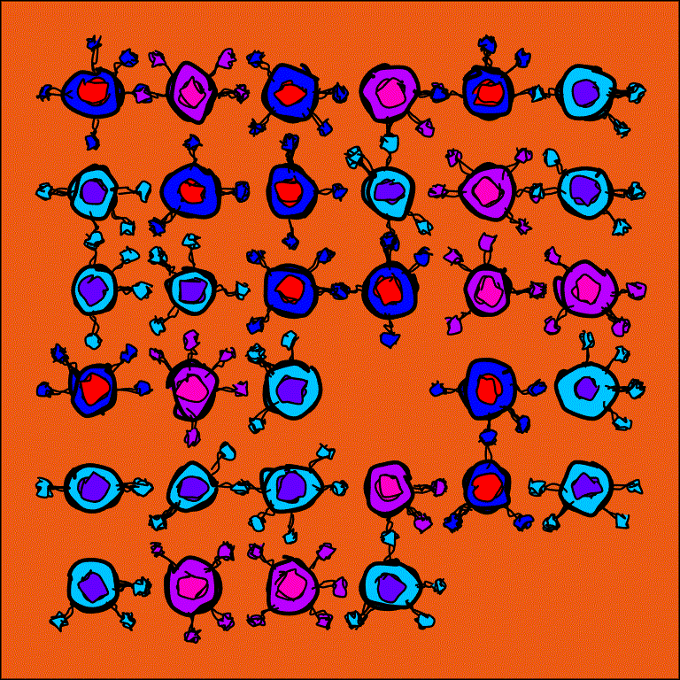 P5 program exploring grids and cell structures