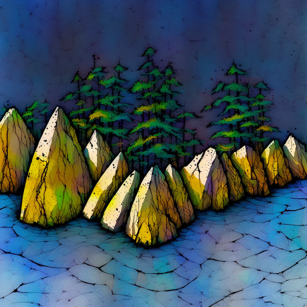 Original rendering manipulated with AI to add watercolor and spatter effects