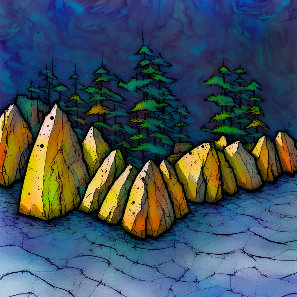 Original rendering manipulated with AI to add watercolor and spatter effects