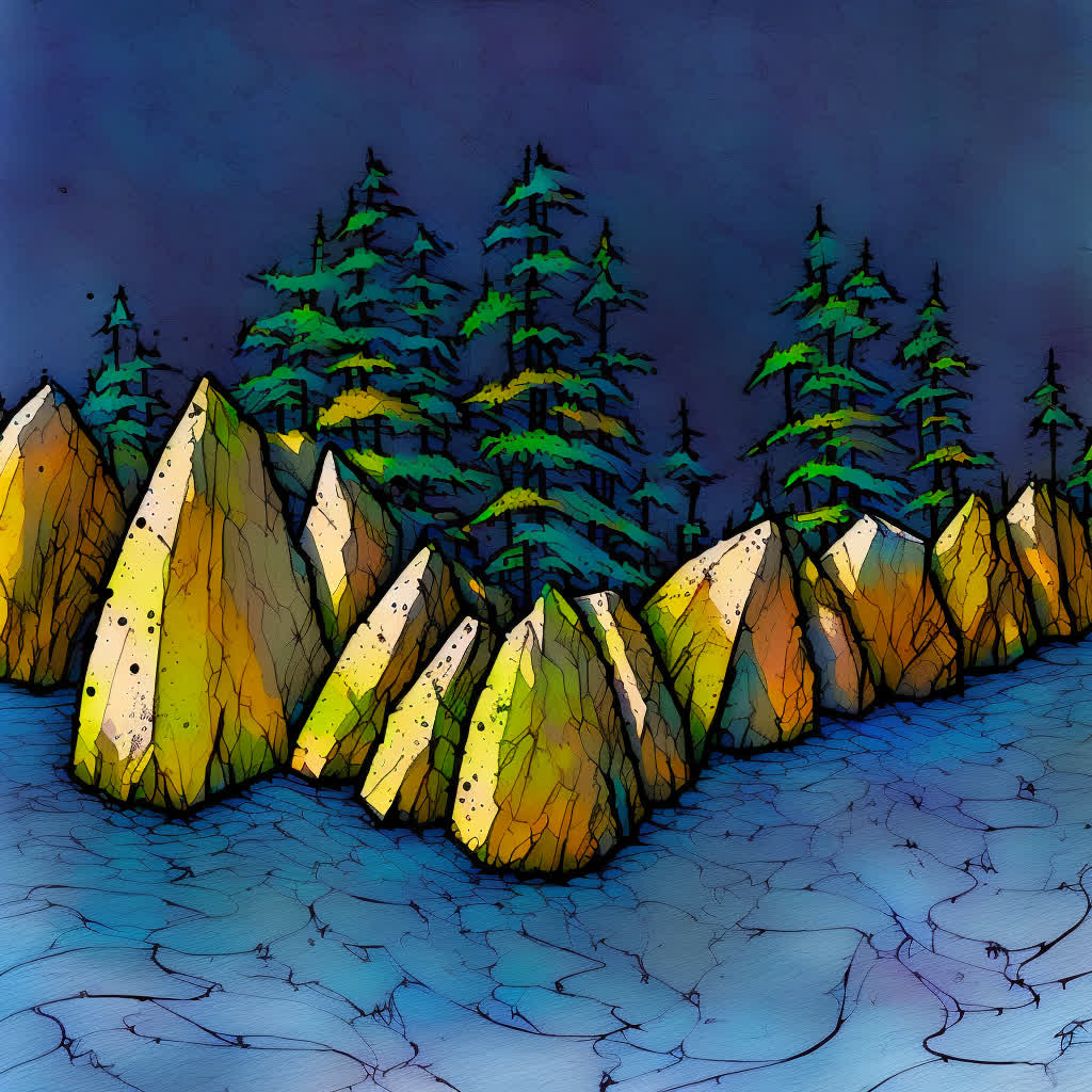 Original rendering manipulated with AI to add watercolor and spatter effects