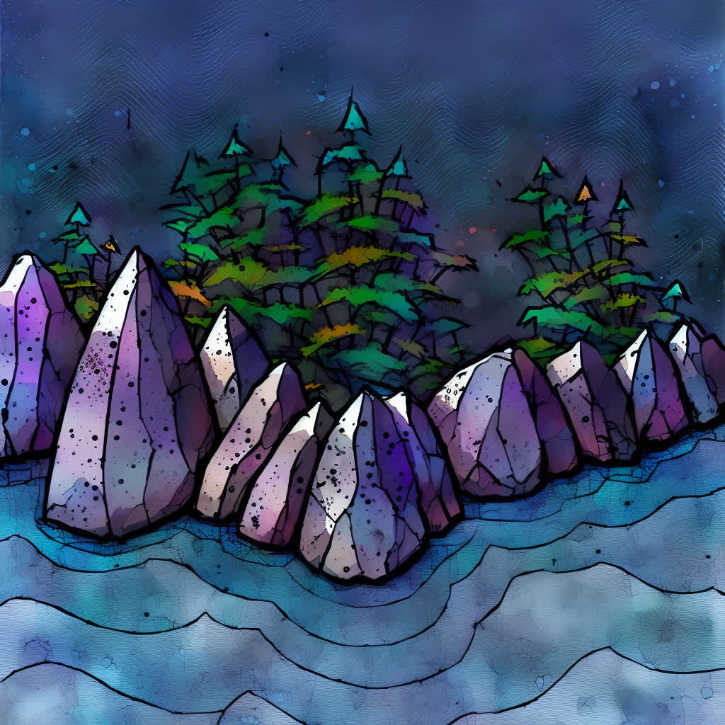 Original rendering manipulated with AI to add watercolor and spatter effects