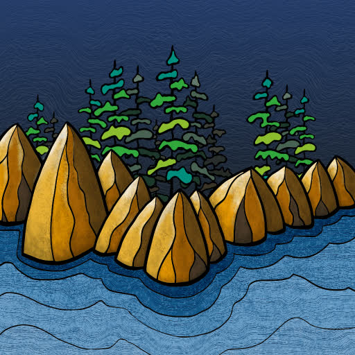 Original rendering combining hand-drawn and P5 elements