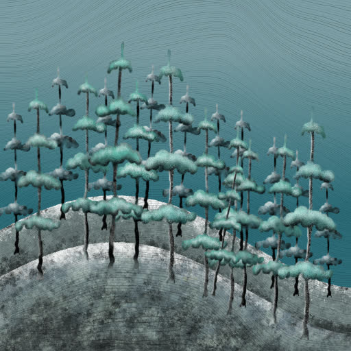 Original hand-drawn landscape image