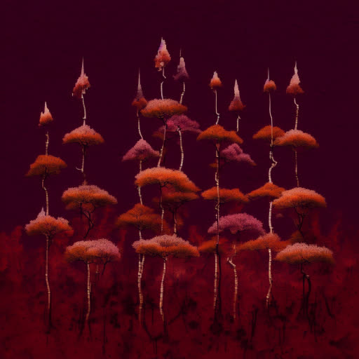 Original hand-drawn landscape image manipulated with AI to add watercolor effect